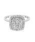 ფოტო #3 პროდუქტის Diamond Cushion Cushion Cluster Engagement Ring (3/4 ct. t.w.) in 14k White Gold