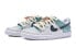 【定制球鞋】 Nike Dunk Low 无人岛 解构鞋带 手绘喷绘 低帮 板鞋 女款 白蓝绿 / Кроссовки Nike Dunk Low FD1232-002