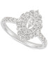 ფოტო #1 პროდუქტის Diamond Marquise Halo Engagement Ring (1 ct. t.w.) in 14k White Gold