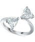 ფოტო #1 პროდუქტის Attract Soul Heart Rhodium Plated Ring