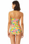 Фото #2 товара Anne Cole 300593 Twist Front Shirred One Piece Swimsuit Multi / 8