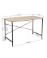 Фото #8 товара 47.2"W X 23.6" D X 29.6"H Metal Frame Home Office Writing Desk - Oak & Black