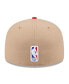 Men's Tan/Red Chicago Bulls 2024 NBA Draft 59FIFTY Fitted Hat Tan, Red, 8 - фото #2