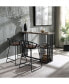 Zudora Counter Height Table, Antique Oak & Black Finish