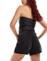 Фото #3 товара COLLUSION X001 mom denim shorts in washed black