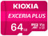 Kioxia Exceria Plus - 64 GB - MicroSDXC - Class 10 - UHS-I - 100 MB/s - 65 MB/s