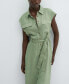 ფოტო #11 პროდუქტის Women's 100% Linen Shirty Dress