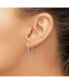 ფოტო #2 პროდუქტის Stainless Steel Polished Hinged Hoop Earrings
