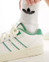 adidas Originals Rivalry low trainers in white and green