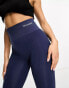 Hummel – Nahtlose Leggings in Blau mit hohem Bund Schwarze Iris, S - Waist 72 - фото #5