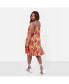 Plus Size Island Dream Tropical Print Shift Mini Dress