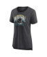 Women's Heather Charcoal Distressed Jacksonville Jaguars Our Pastime Tri-Blend T-shirt