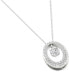 Macy's diamond Orbital Halo Pendant Necklace (1/3 ct. t.w.) in 10k White Gold, 16" + 2" extender