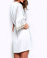 ფოტო #2 პროდუქტის Women's Alison Satin and Trimmed Split Sleeve Robe