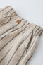 Linen blend striped bermuda shorts