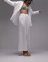 Фото #4 товара Topshop co-ord casual textured beach trouser in white