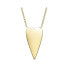 ფოტო #1 პროდუქტის 14k Gold Plated Elongated Modern Shiny Heart Layering Necklace