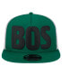 Фото #3 товара Men's Kelly Green Boston Celtics Puff Print Team Code A-Frame 9FIFTY Trucker Snapback Hat
