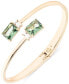 Фото #1 товара Gold-Tone Stone Bypass Bangle Bracelet