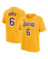 ფოტო #1 პროდუქტის Big Boys LeBron James Gold Los Angeles Lakers Icon Name and Number T-shirt