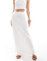 River Island linen midaxi skirt co-ord in white