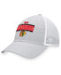 ფოტო #1 პროდუქტის Men's Heather Gray, White Chicago Blackhawks Team Trucker Snapback Hat
