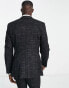 Фото #4 товара ASOS DESIGN skinny suit jacket in crosshatch in black