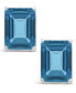 ფოტო #3 პროდუქტის Blue Topaz (3-3/4 ct. t.w.) Stud Earrings in Sterling Silver