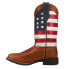 Roper Patriotism Square Toe Cowboy Womens Brown Casual Boots 09-021-0905-2918