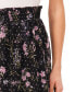 ფოტო #3 პროდუქტის Women's Floral-Print Smocked-Waist Tiered Midi Skirt