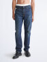 Фото #1 товара Calvin Klein Jeans Mens Flat Front Denim Jeans Vintage CK Indigo 33W x 30L
