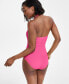 Фото #6 товара Twist-Front Ruched One-Piece Swimsuit