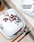 Фото #3 товара Square Kyoto Leaves 16 Pc. Dinnerware Set, Service for 4