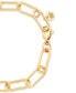 ფოტო #2 პროდუქტის 18k Gold-Plated Stainless Steel Paperclip Chain Link Bracelet