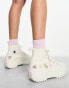 Converse Run Star Hike flowers and fruit embroidered trainers in white