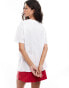 Pieces wellness 'sports & running club' oversized t-shirt in white Белый, XS - EU 34 - фото #4