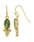 ფოტო #1 პროდუქტის Green Navette Drop Earrings