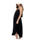 ფოტო #2 პროდუქტის Maternity Nursing Slip Satin Dress Black
