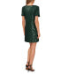 Фото #2 товара Women's Short Sleeve Scoop Neck Sequin Dress