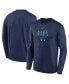 Фото #2 товара Men's Navy Tampa Bay Rays Authentic Collection Team Logo Legend Performance Long Sleeve T-shirt