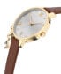 Women's Analog Tan Leather Strap Watch, 32mm