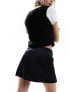 Фото #7 товара ASOS DESIGN satin wrap mini skirt in black