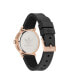 ფოტო #3 პროდუქტის Unisex Three Hand Code One Small Black Silicone Strap Watch 35mm