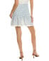 Stellah Smocked Mini Skirt Women's Blue L