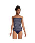 Фото #22 товара Women's Chlorine Resistant Bandeau Tankini Swimsuit Top with Removable Adjustable Straps