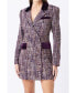 ფოტო #1 პროდუქტის Women's Tweed Blazer Dress