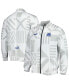 Фото #1 товара Men's White Olympique Marseille Pre-Match Raglan Full-Zip Training Jacket