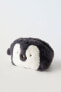 Faux fur penguin toiletry bag