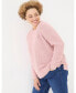 ფოტო #1 პროდუქტის Plus Size Ella Textured Sweater