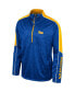 ფოტო #2 პროდუქტის Men's Royal Pitt Panthers Marled Half-Zip Jacket